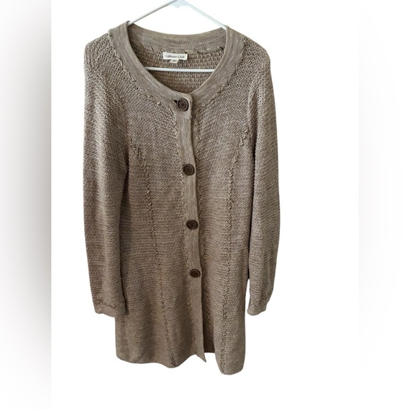 Coldwater Creek tunic button front sweater-large - Picture 1 of 6